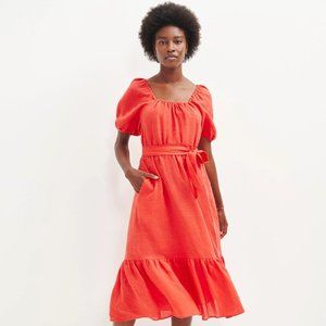 Amour Vert Michelle Linen Midi Dress